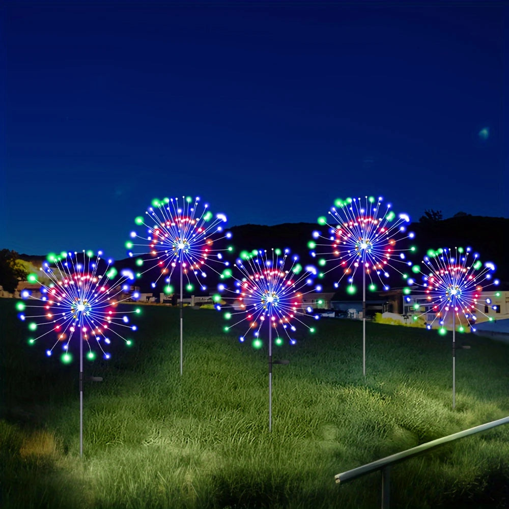 Guirlande LED Feu d’Artifice Solaire 60 LED – Lumière Extérieure Étanche pour Jardin, Terrasse ou Camping