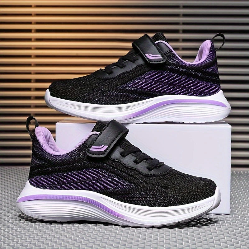 Baskets Enfant Légères et Respirantes – Chaussures de Sport avec Scratch & Lacets