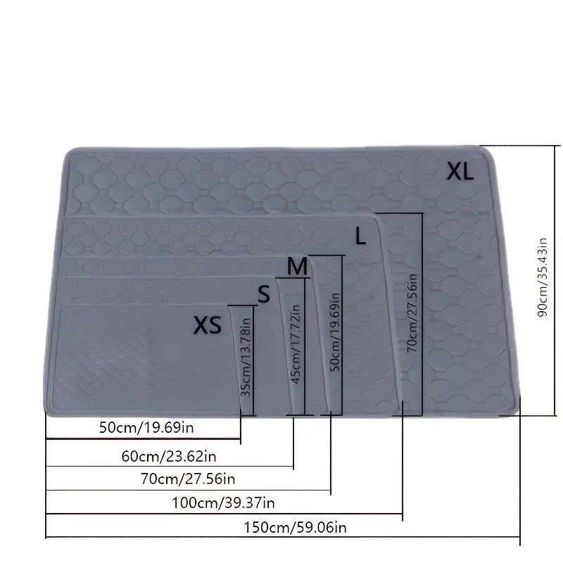 Tapis Antidérapant et Imperméable pour Animaux – Nettoyage Facile, Plusieurs Tailles Disponibles (XS à XL)
