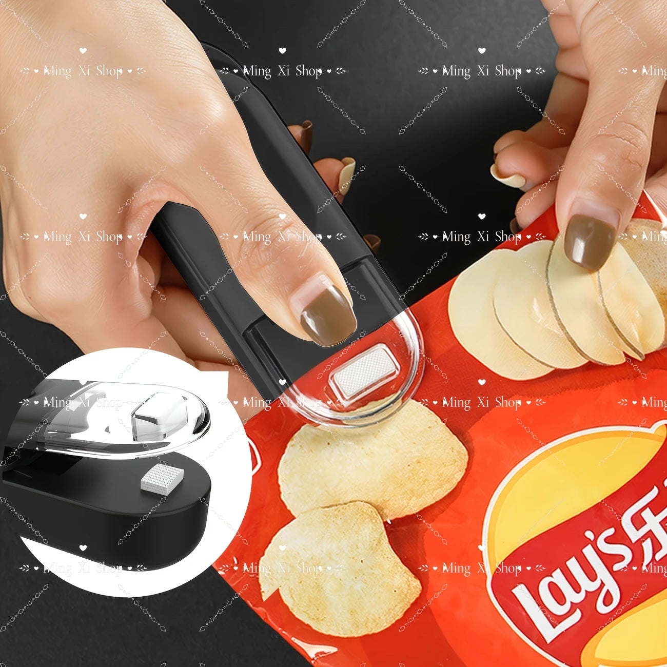 Mini Soudeuse de Sacs Portable – Appareil de Soudure Alimentaire Rechargeable USB, Scelleuse Hermétique pour Emballages Plastiques et Sachets Alimentaires