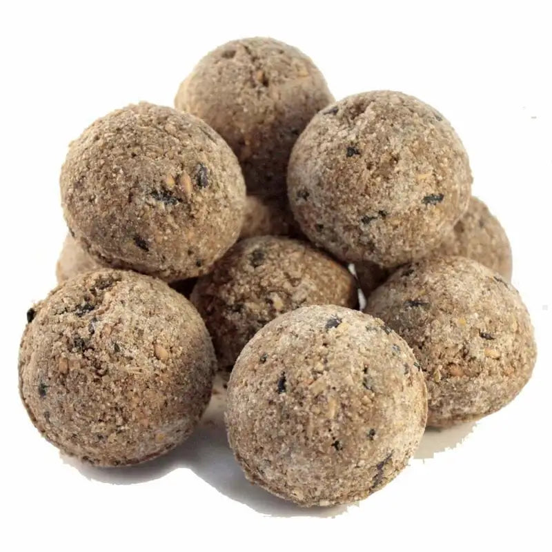 Boules de Graisse Haute Énergie pour Oiseaux – Seau de 50 Boules Johnston & Jeff – Aliment Sauvage Toute Saison