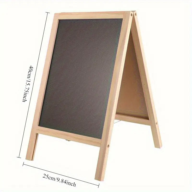 Chevalet Ardoise Double Face en Bois – Tableau Noir 40x25 cm pour Annonces, Jeux ou Décoration de Classe