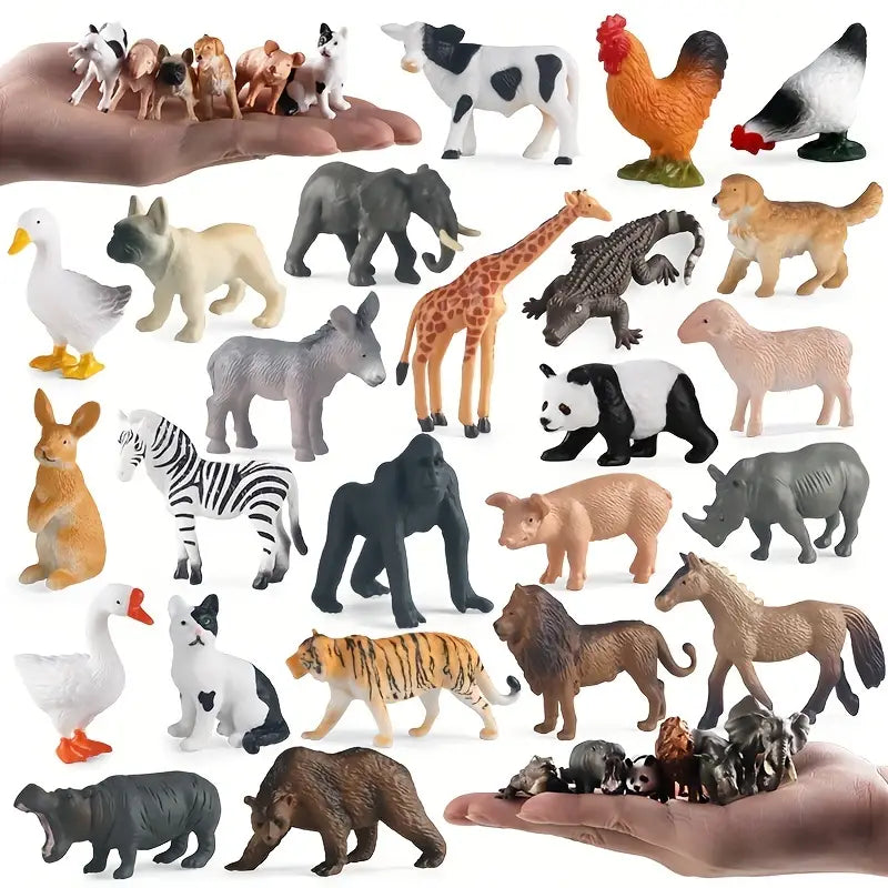 Lot de Figurines d’Animaux Miniatures pour Petits Animaux – Jouets Éducatifs et Ludiques