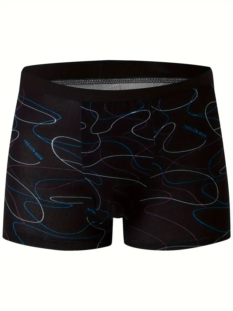 Boxers Homme Confort & Style – Pack de 4 Sous-Vêtements Respirants, Motifs Modernes