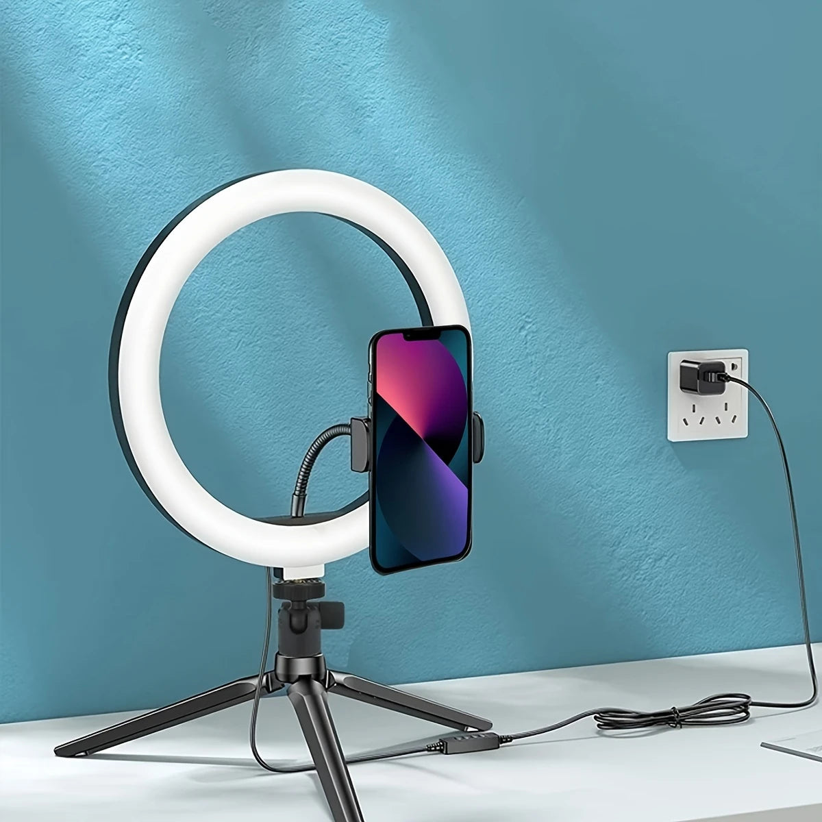 Anneau Lumineux avec Trépied et Support pour Smartphone – Éclairage Professionnel pour Photos et Vidéos