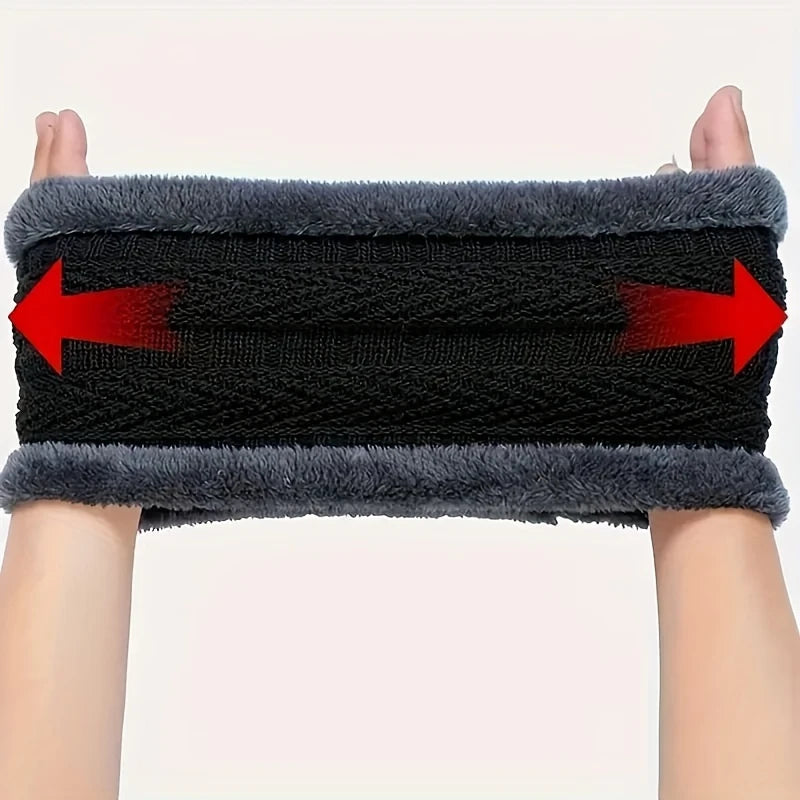 Coffret Hiver Homme 5 Pièces – Bonnet, Gants Tactiles, Cache-Oreilles, Tour de Cou et Chaussettes Chaudes en Polaire