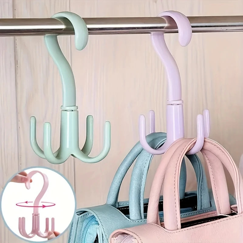 Crochet Rotatif 360° pour Sac à Main – Support Multi-Crochets Gain de Place pour Dressing ou Armoire