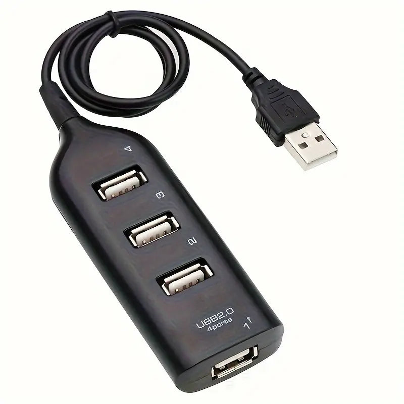 Hub USB 2.0 à 4 ports – Répartiteur haute vitesse pour PC, Mac, clavier, souris et accessoires