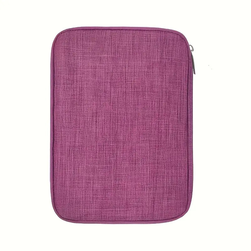 Housse de Rangement pour Tablette et Ordinateur Portable – Pochette de Protection Imperméable en Tissu Gris avec Fermeture Éclair