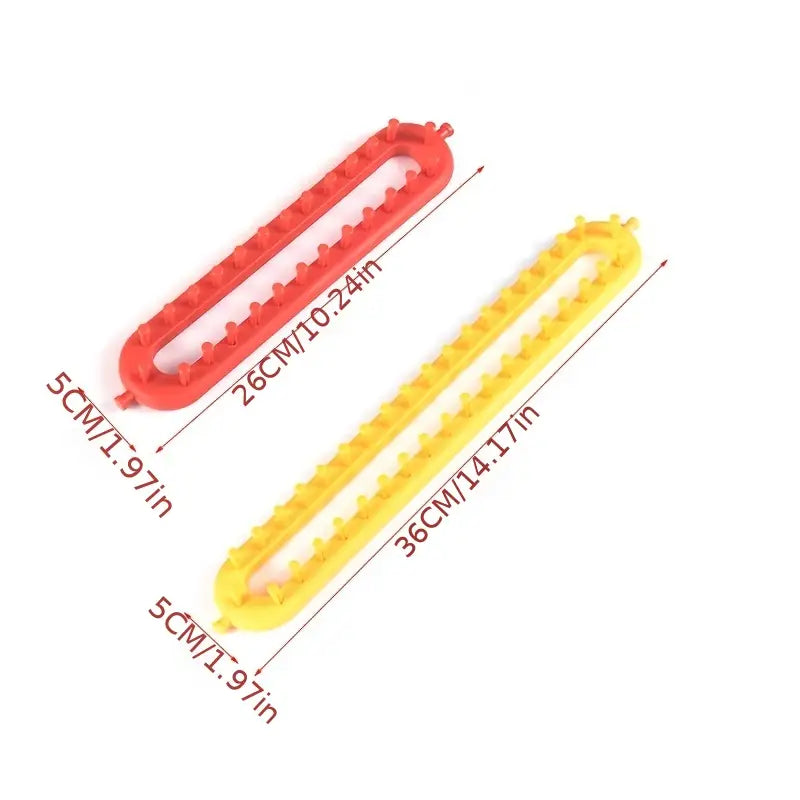 Métier à Tisser Rectangulaire en Plastique – Outil de Tricot Crochet DIY pour Écharpes et Projets Créatifs