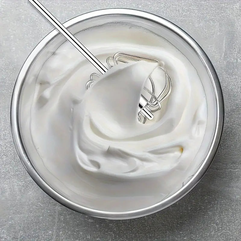 Batteur électrique en acier inoxydable – Fouet puissant pour chantilly, blancs en neige et pâtisserie maison