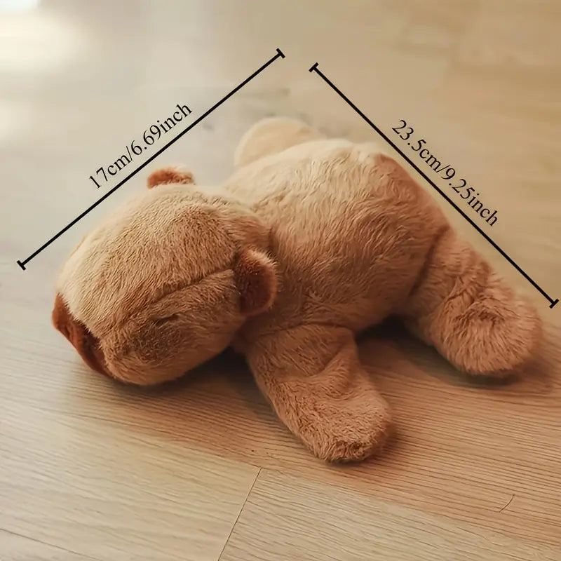 Peluche capybara marron – Jouet doux et mignon, accessoire décoratif et câlin