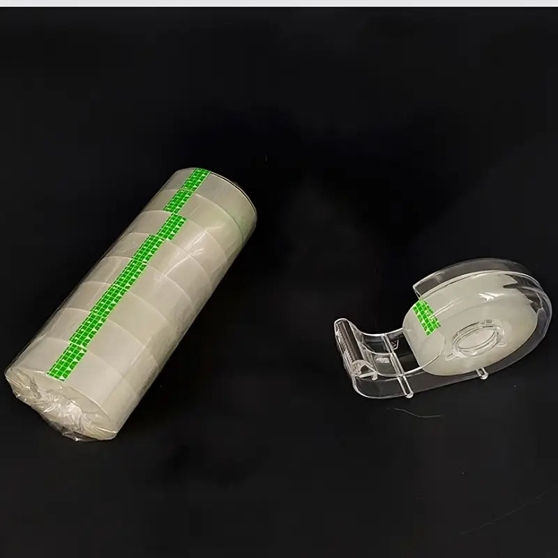 Rouleau de ruban adhésif transparent avec dévidoir – Idéal pour bureau, école et emballage cadeau