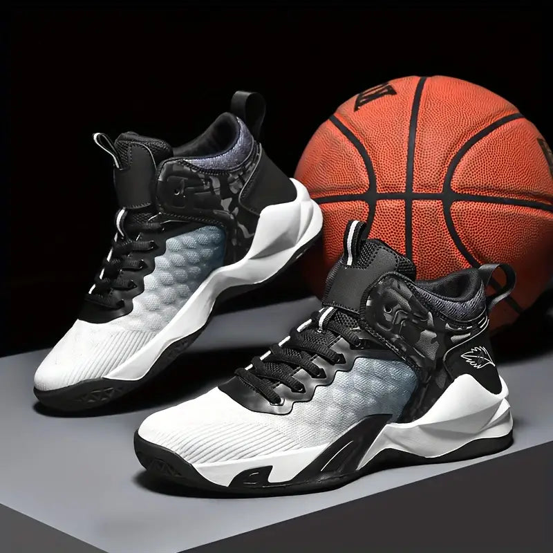 Chaussures de basketball homme – Baskets montantes respirantes antidérapantes pour sport et plein air