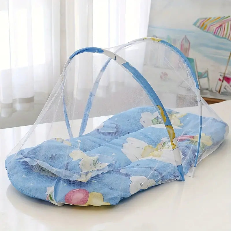 Matelas Bébé Confort avec Moustiquaire – Tapis de Sommeil Douillet pour Chambre Bébé