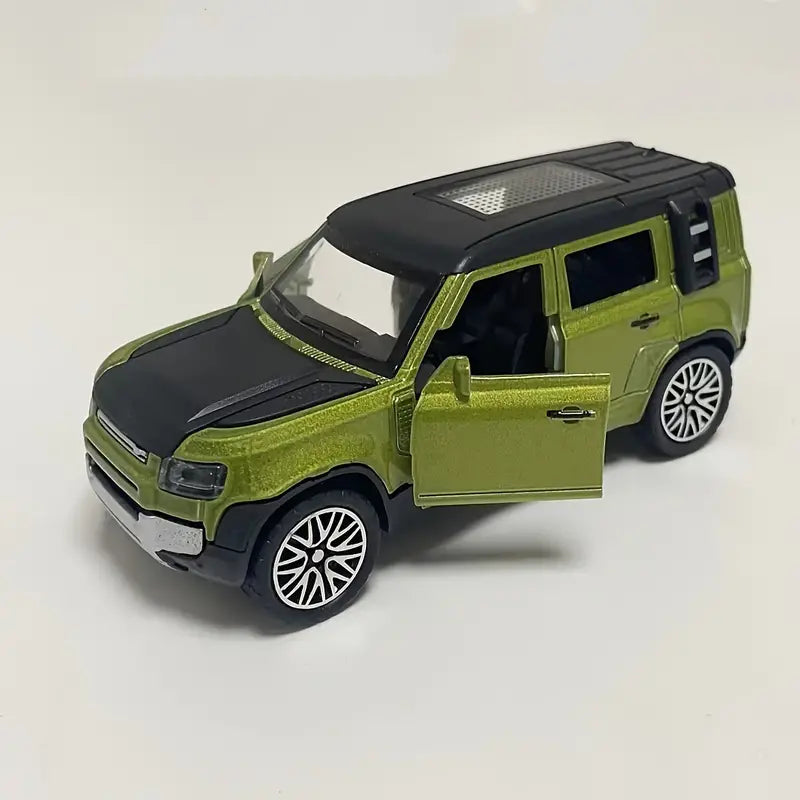 Voiture miniature SUV tout-terrain en alliage – Modèle réaliste avec portes ouvrantes, jouet et collection