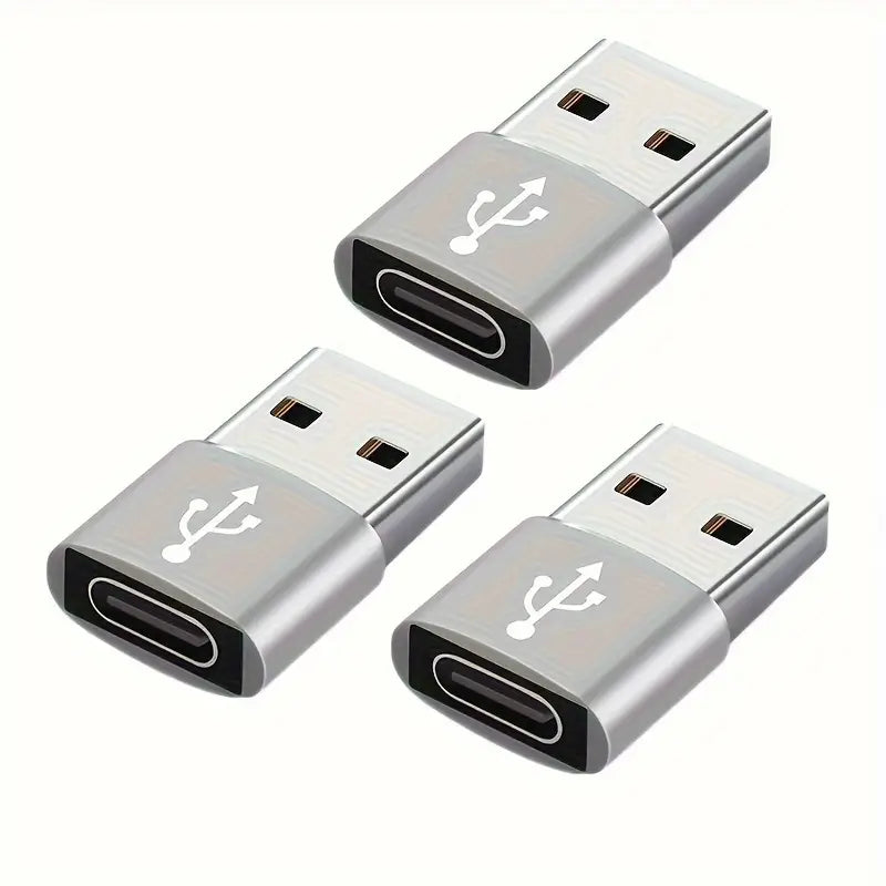 Lot de 2/3 Adaptateurs USB-C vers USB-A – Connecteurs Rapides pour Charge et Transfert de Données