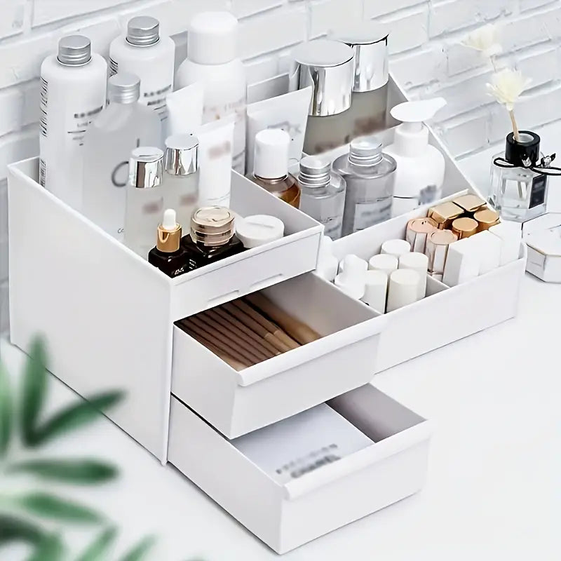 Organiseur de Maquillage avec Tiroirs – Boîte de Rangement Cosmétique pour Soins, Vernis et Accessoires Beauté