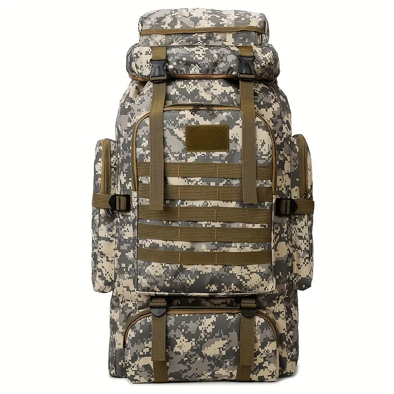 Sac à dos randonnée militaire 70L Grande capacité, camouflage étanche et ultra-résistant