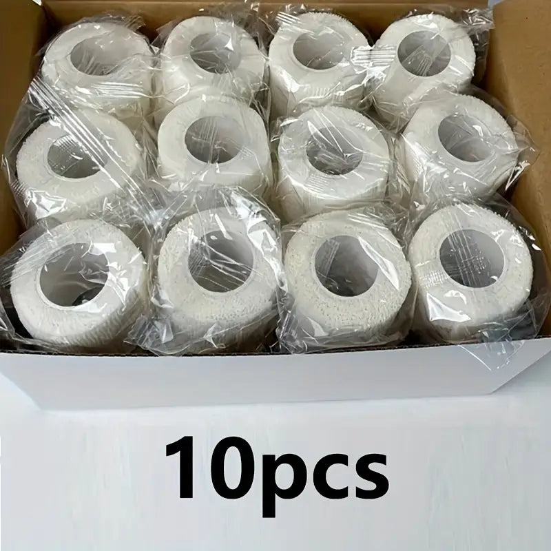 Lot de 10 bandes de strapping sport – Taping adhésif blanc pour maintien articulaire et prévention blessures