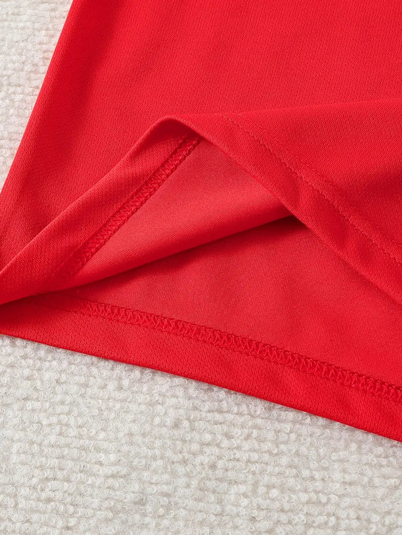 Débardeur de Sport Enfant – Maillot Sans Manches Respirant Rouge et Bleu