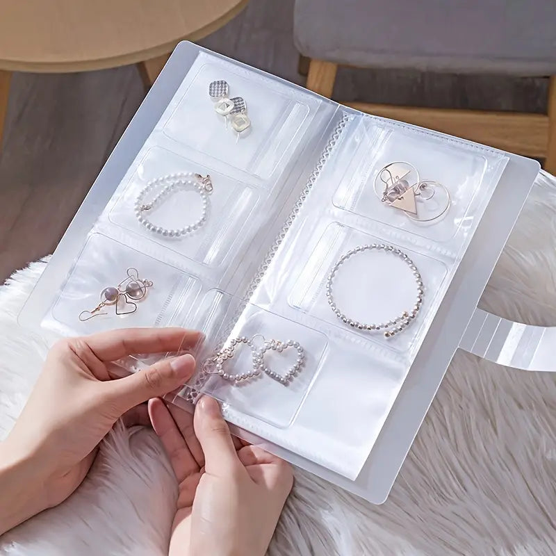Pochette de rangement bijoux 84 compartiments – Organisateur portable pour boucles d’oreilles, bagues et bracelets