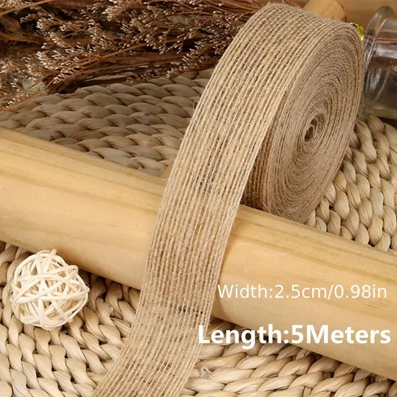 Ruban en jute naturel – Bande décorative pour emballage cadeau, loisirs créatifs et projets DIY