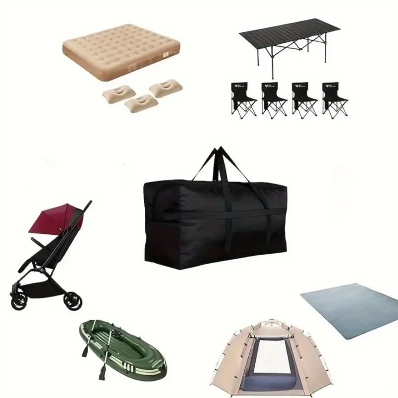 Lot de 4 grands sacs de rangement noirs Idéal pour vêtements, couettes, voyages et déménagements