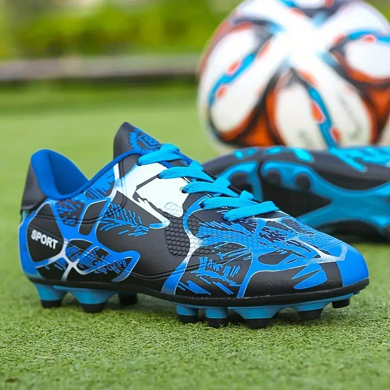 Chaussures de sport fille – Crampons de football rouges antidérapants légers et résistants