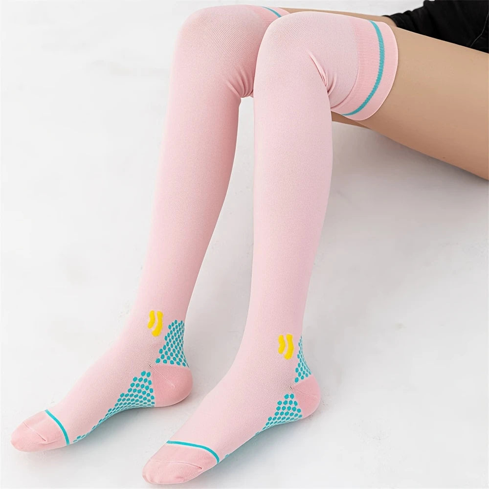 Lot de 2 paires de bas de compression femme – Circulation sanguine & confort sportif