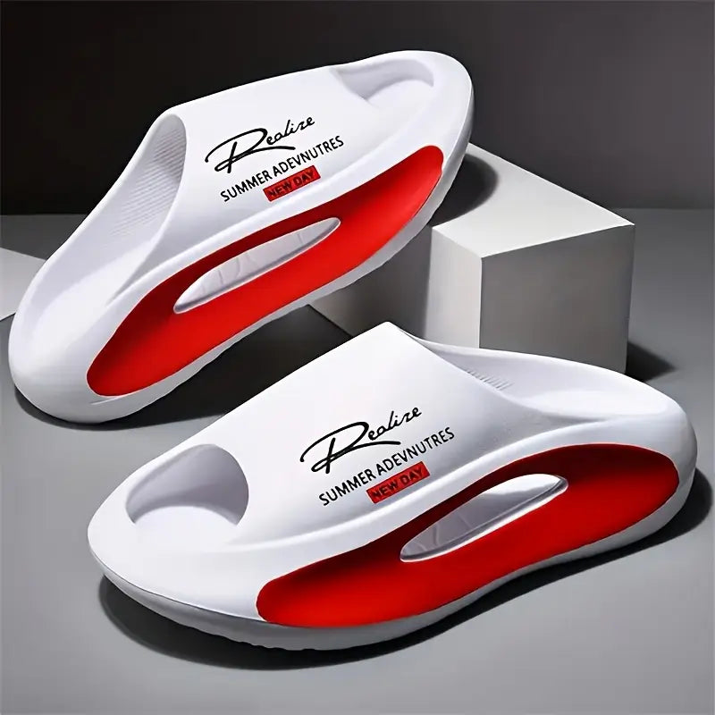 Sandales garçon noires design futuriste – Pantoufles légères et confortables pour l’été