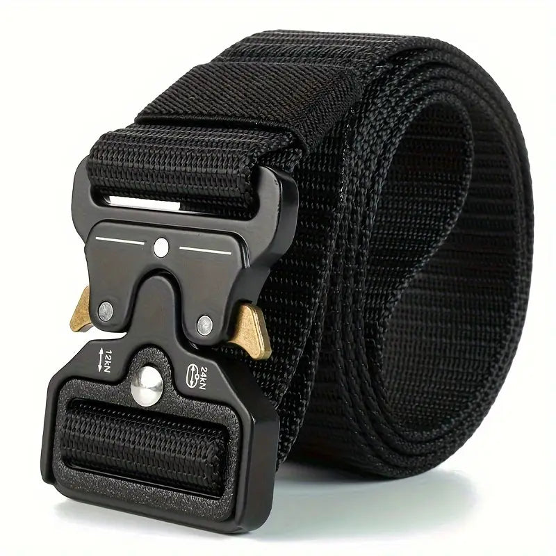 Ceinture tactique homme en nylon résistant – Boucle métal rapide militaire couleur sable
