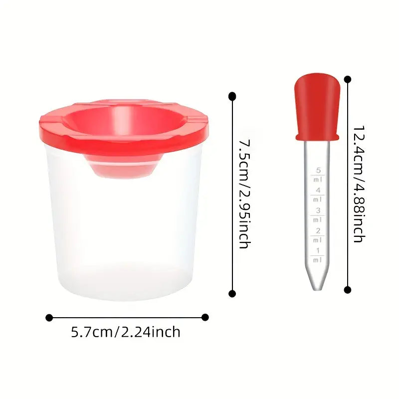 Ensemble de Pots et Pipettes Colorés – Kit de Manipulation pour Expériences Scientifiques et Activités Éducatives
