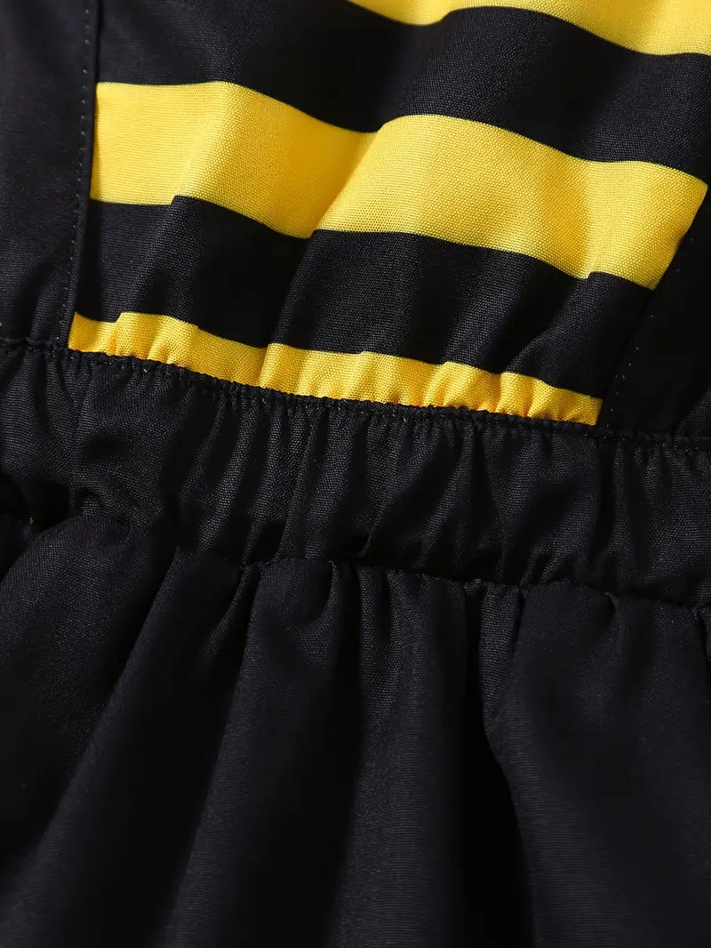 Robe Bébé Fille Déguisement Abeille avec Chapeau – Tenue Mignonne et Colorée Été