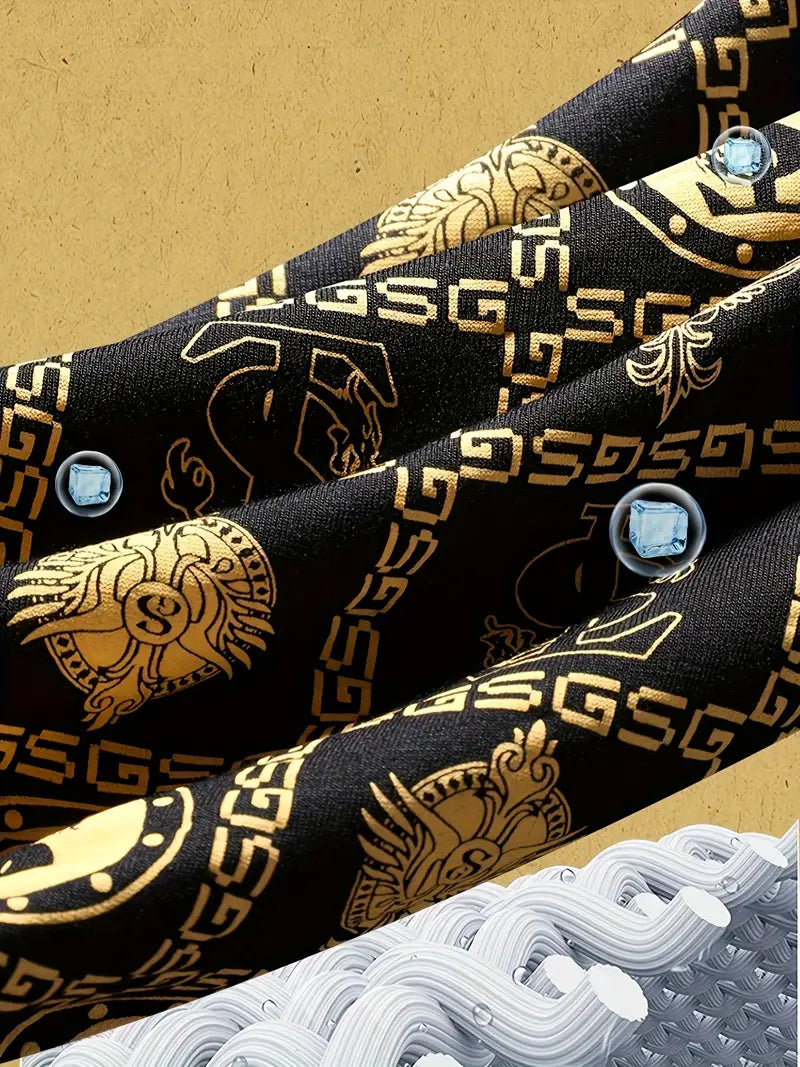 Boxer thermique homme – Lot de 3 motifs dorés – Sous-vêtements chauds et stylés pour l’hiver