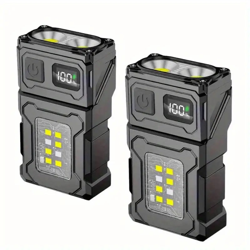 Lampe Torche LED Rechargeable avec Affichage Digital – Ultra Puissante, Compacte et Multifonction – Collection Lampes de Poche