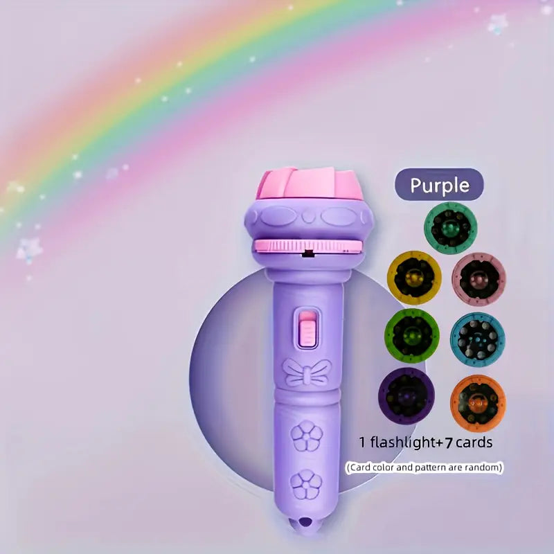 Lampe Projecteur d’Histoires pour Enfants – Jouet Éducatif avec Images Colorées et Veilleuse Ludique