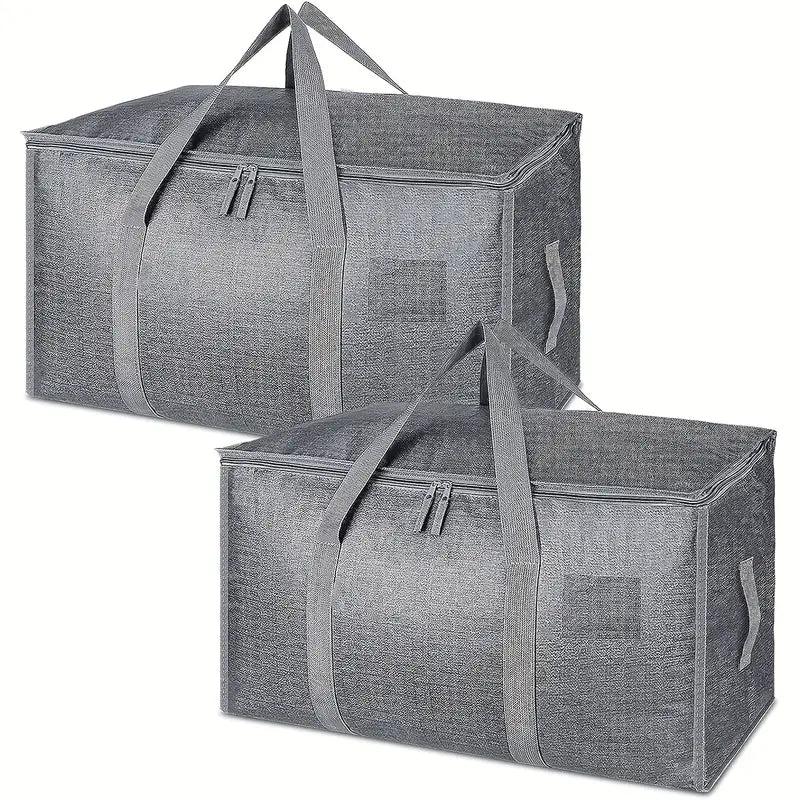 Lot de 2 sacs de rangement grande capacité  Organisation idéale pour vêtements, couettes et linge