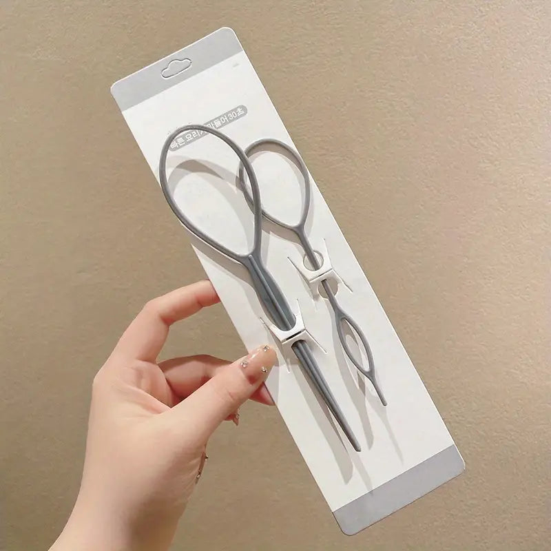 Outils de coiffure – Lot d’anneaux passe-mèches pour tresses et chignons faciles