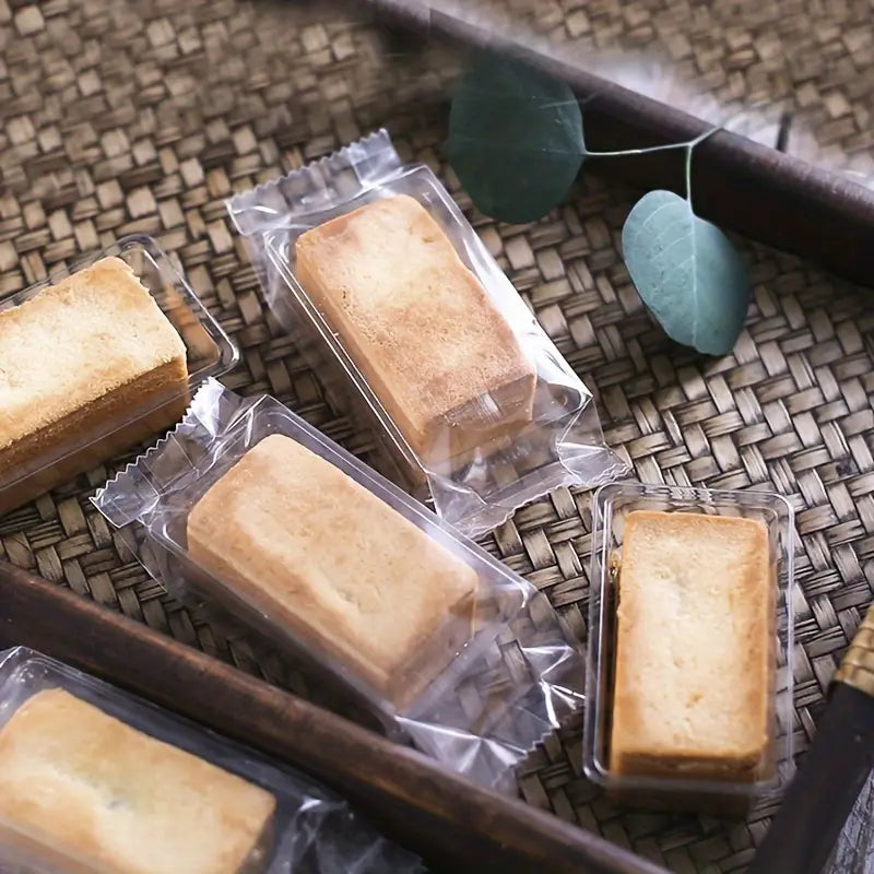 Sachets Plastiques Alimentaires Transparente avec Plateau – Emballage Individuel pour Biscuits et Pâtisseries