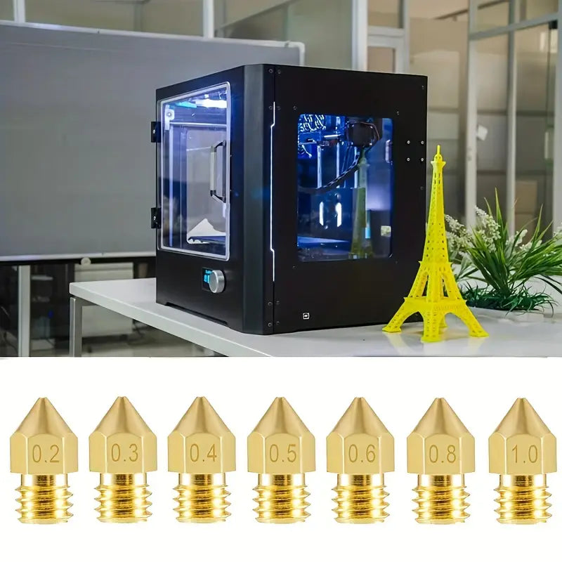 Lot de Buses en Laiton pour Imprimante 3D – Diamètres 0.2 à 1.0 mm, Précision d’Extrusion et Compatibilité Universelle