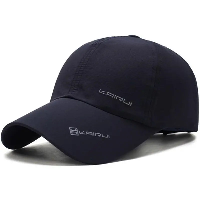 Casquette homme noire sport respirante – Casquette de baseball légère ajustable