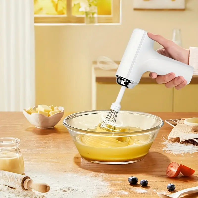 Batteur Électrique USB Rechargeable – Fouet de Cuisine Portable pour Œufs, Pâtisserie et Crème
