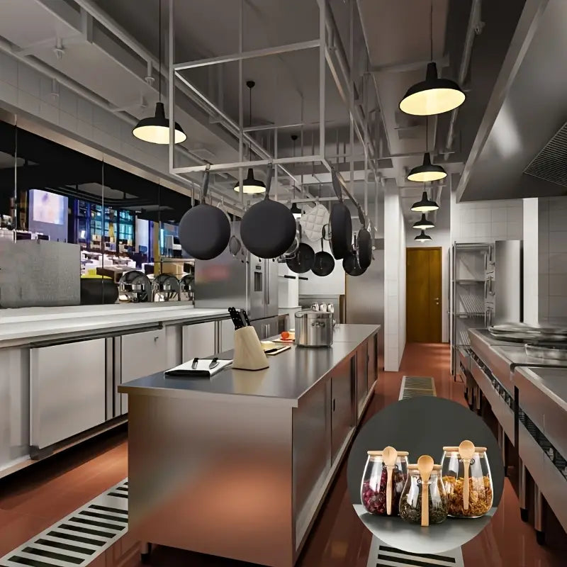 Lot de bocaux en verre avec cuillère – Rangement hermétique pour épices, thé et cuisine