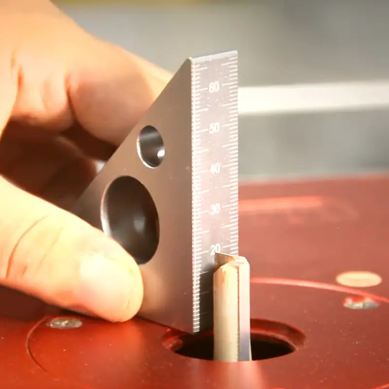 Équerre triangulaire en aluminium – Règle de précision 60 mm pour traçage et menuiserie