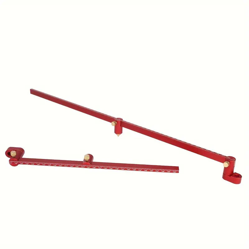 Compas traceur de cercles en alliage d'aluminium – Outil de traçage précis avec règle graduée pour menuiserie et bricolage