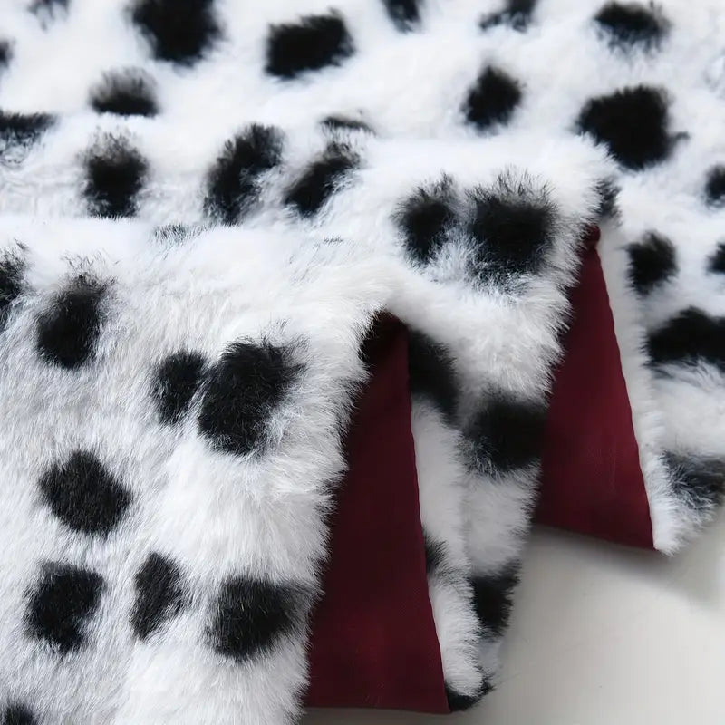 Écharpe Fourrure Dalmatien et Gants Longs Rouges Enfant – Déguisement et Accessoire Hiver