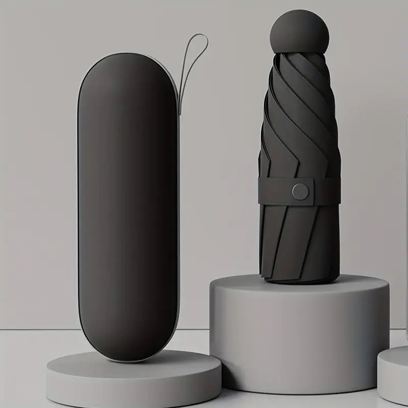 Parapluie pliable bleu ciel avec étui rigide Compact, élégant et imperméable