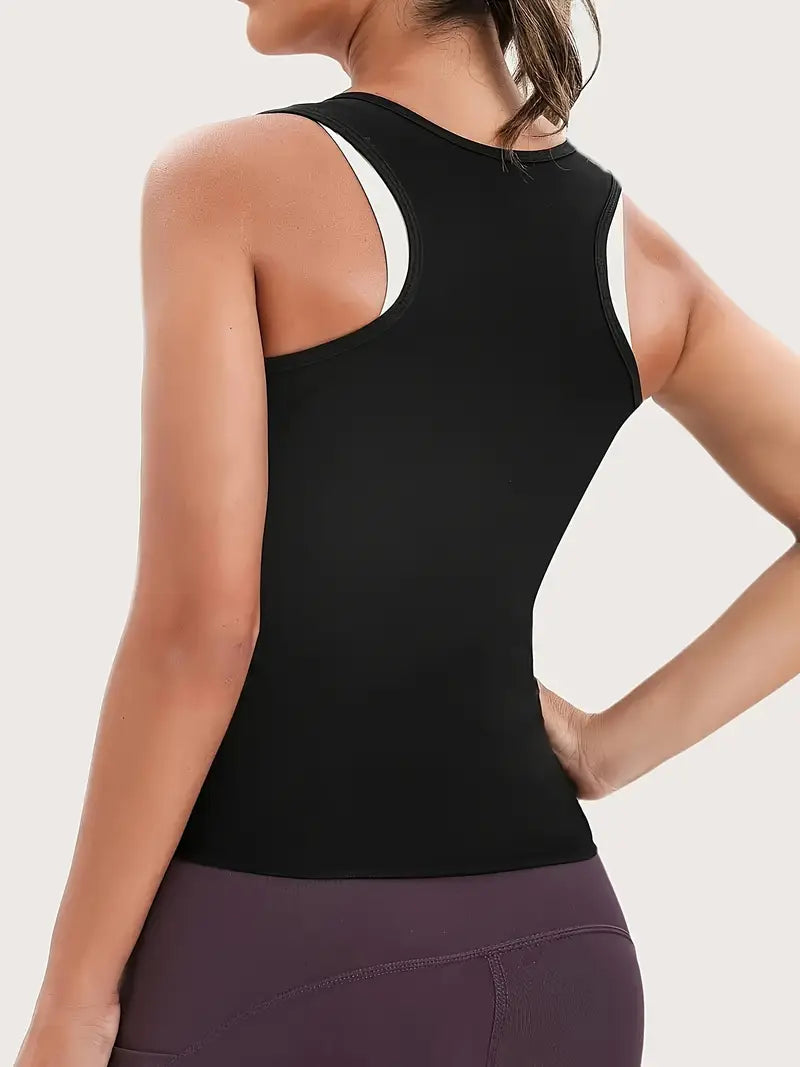 Débardeur de sudation femme – Top fitness thermique pour brûler les graisses et affiner la taille