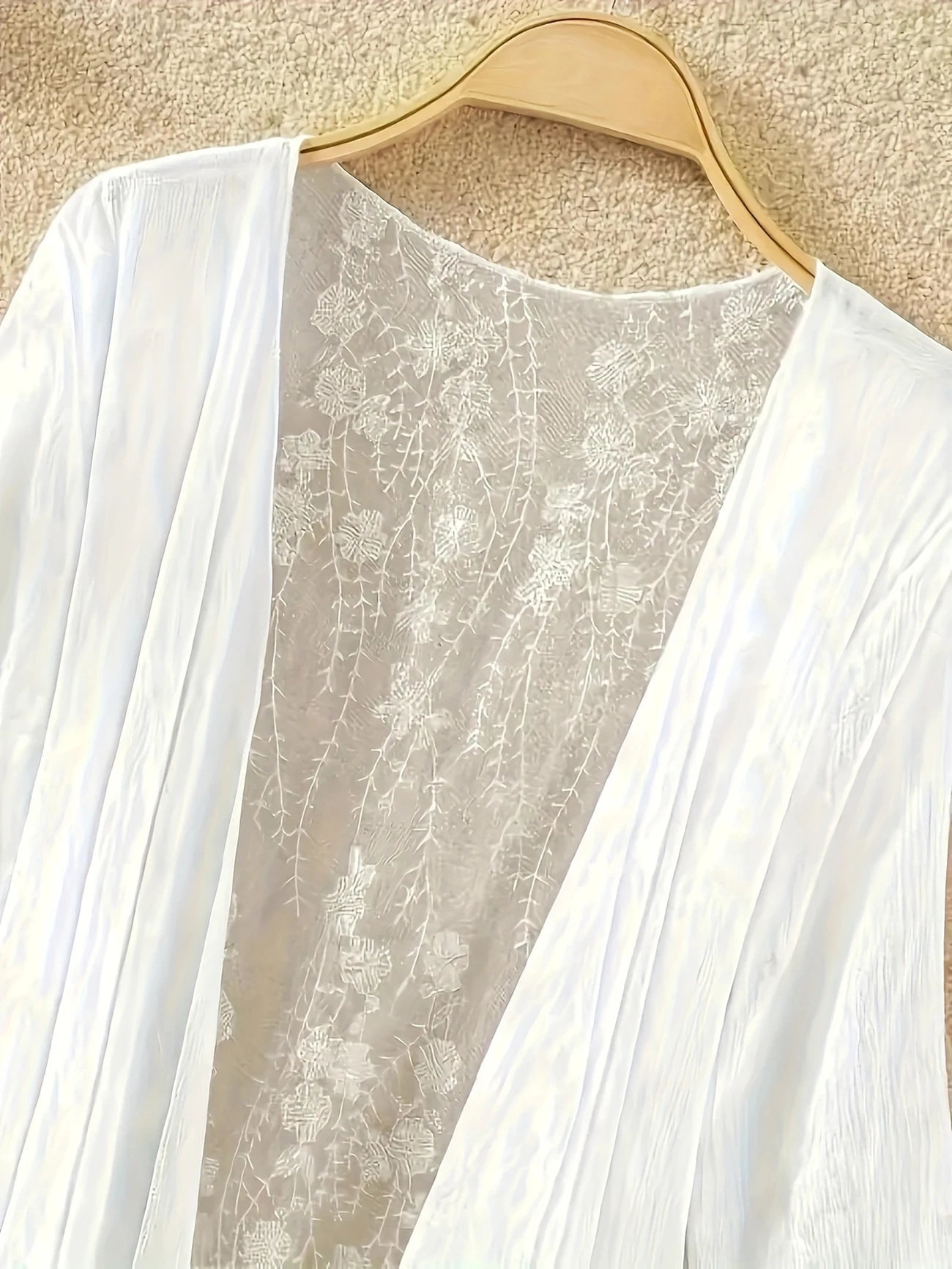 Kimono de Plage Long Femme – Léger et Fluide, Parfait pour l'Été